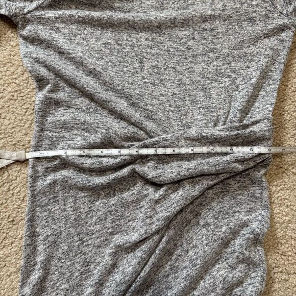 Athleta knot front heather gray knit mini dress, size XXS - Picture 7 of 8